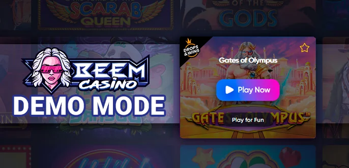 Demo mode in gambling at Beem Casino