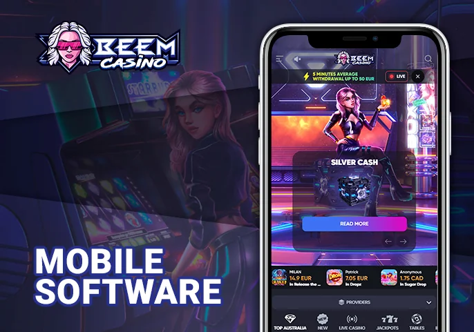 Beem Casino works on mobile devices - play on phone