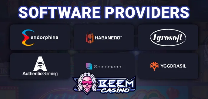 Casino game providers on Beem Casino - what games can be found on the site