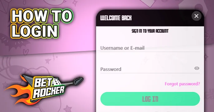 Betrocker Casino login form - how to log in to account