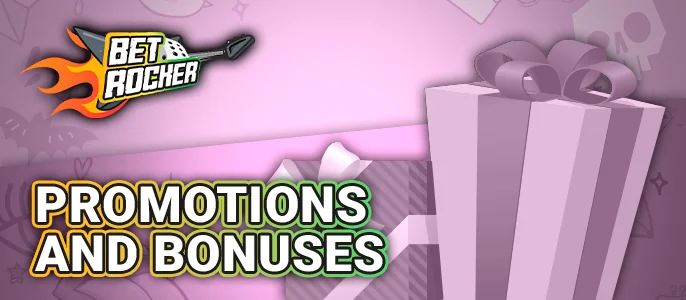 Bonus offers at Betrocker Casino - a list of bonuses for players