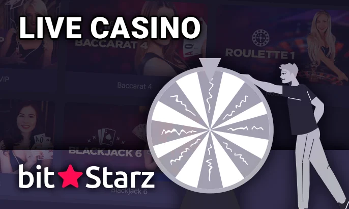 Live dealer games on BitStarz Casino website