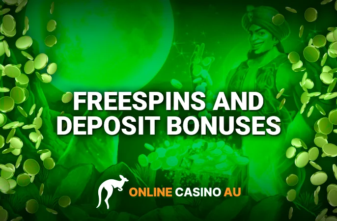 List of bonuses and number of freespins for Australian players from the casino