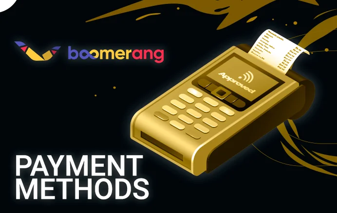 Bank transactions Boomerang casino - deposit and withdrawal