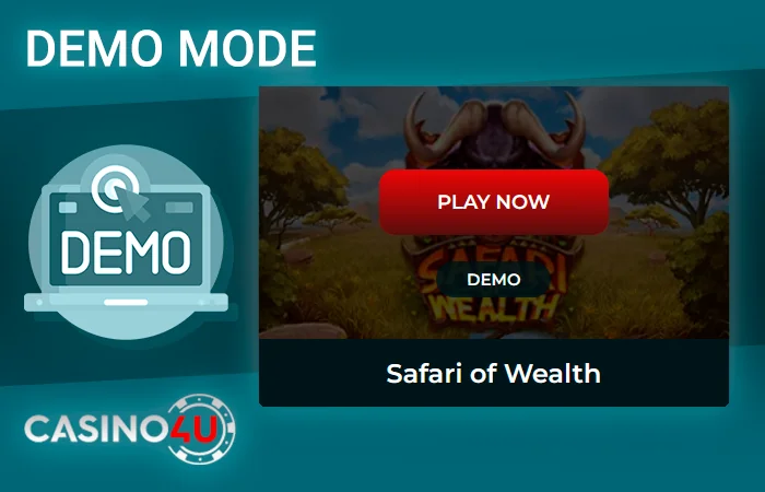 The gamble opens in demo mode at Casino4u