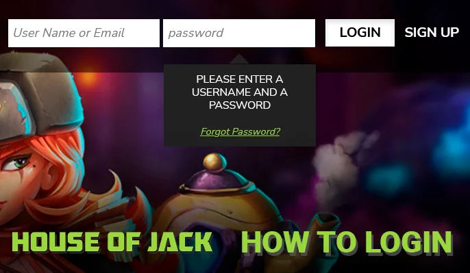 Authorization process at House Of Jack Casino