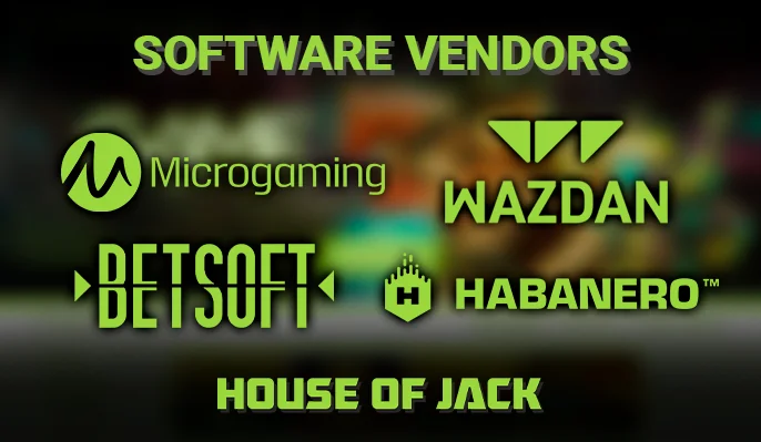 Software providers working with House of Jack Casino