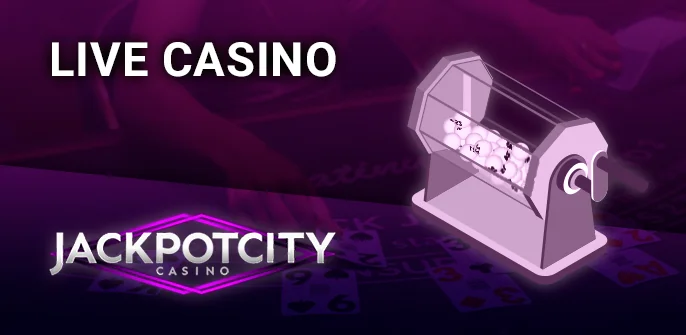 Live Casino section one the JackpotCity casino site