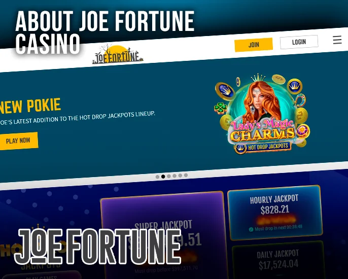 Introducing the Joe Fortune Casino website - real money games and license information