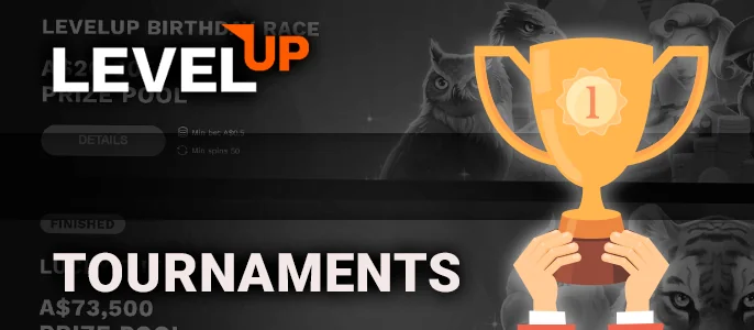 Tournaments from LevelUp Casino with a prize pool - list of available tournament