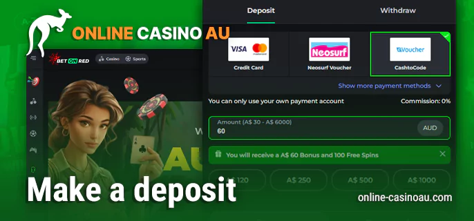 Fund your account at an online casino for gambling