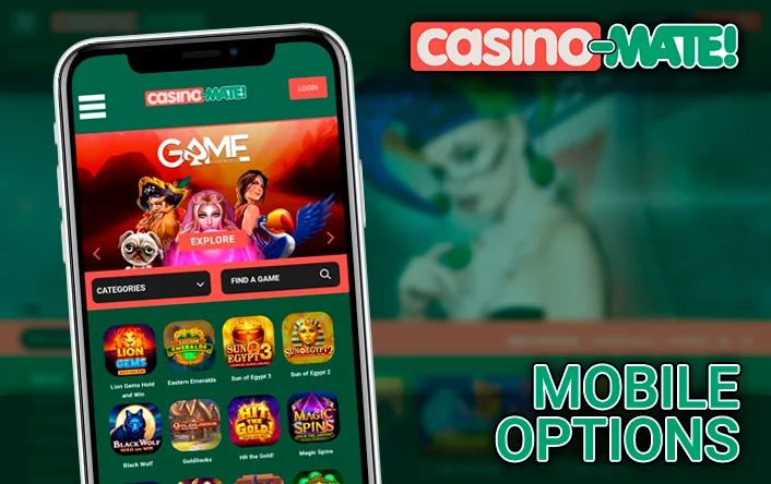 Mobile adaptation of Casino Mate - how to use