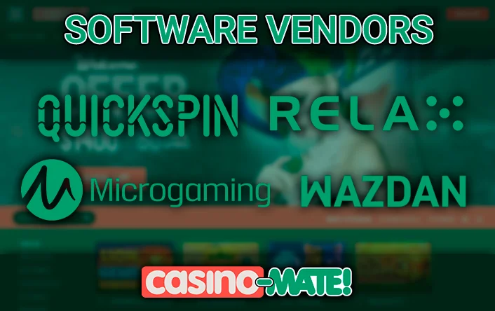 Software game providers at Casino Mate - a list of providers