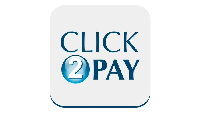 The logo of the electronic payment system Click2Pay