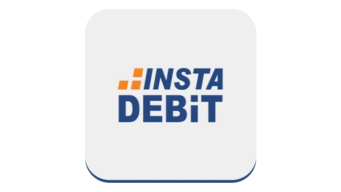 Instadebit payment platform logo with virtual card system