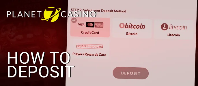 How to deposit to Planet 7 Oz Casino - instructions for deposit