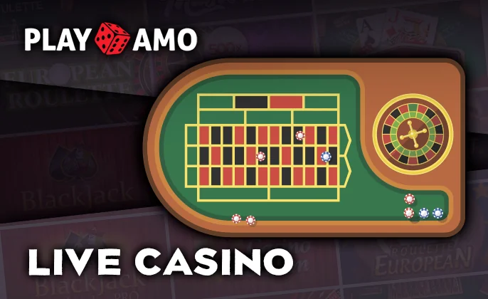 Live games at PlayAmo Casino - roulette, baccarat, poker and more