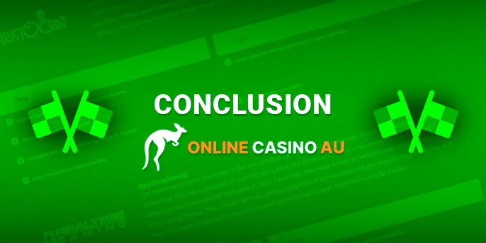 online-casinoau logo on the background of a sheet of gambling providers and finale icon