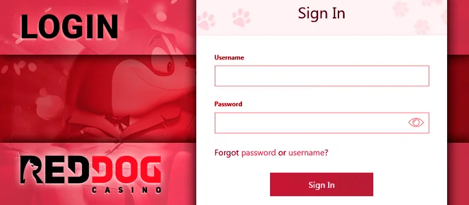 Authorization on the Red Dog Casino project - how to log in to your account