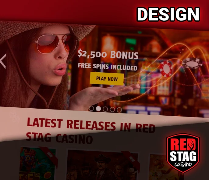 Bonus offer banners at RedStag Casino - casino site style