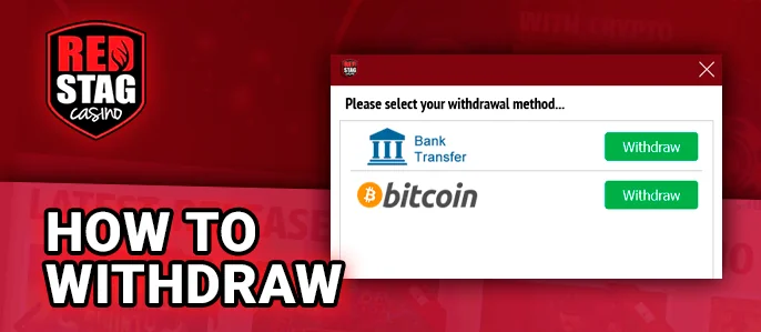 Withdrawing money from RedStag Casino - where to withdraw your money from the casino