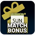 50% Match Bonus up to AUD 300 Every Sunday