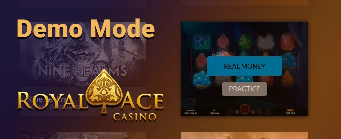 Playing pokies in demo mode on the site of Royal Ace Casino