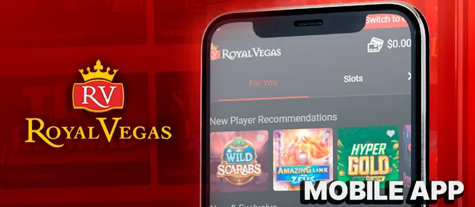 Royal Vegas Casino works on mobile devices - how to play via phone