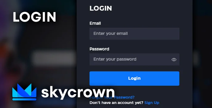 Authorization at SkyCrown Casino - step by step instructions