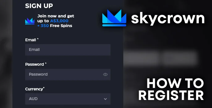 SkyCrown Casino registration - detailed instructions