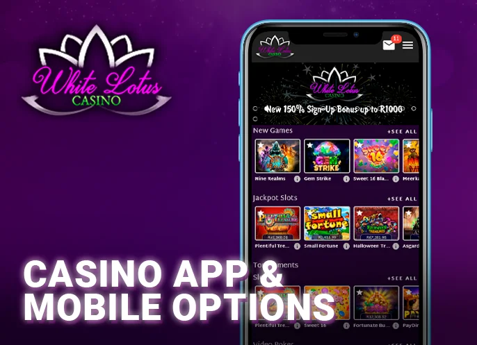 White Lotus Casino mobile app - how to install