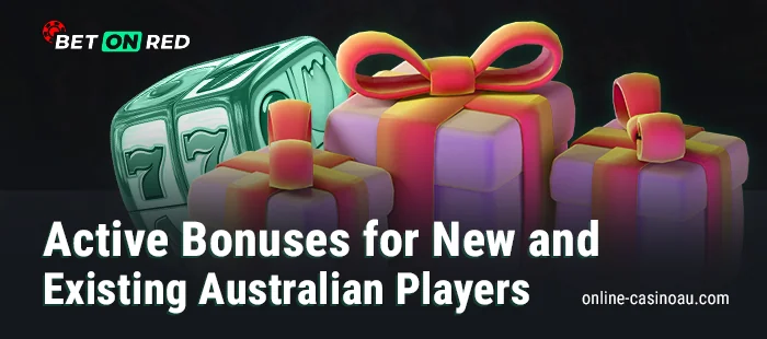 Actual bonuses for Australians at BetOnRed online casino