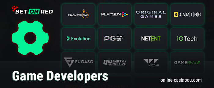 List of available Software providers at BetOnRed Casino