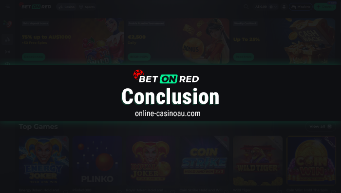 Final review about BetOnRed online casino