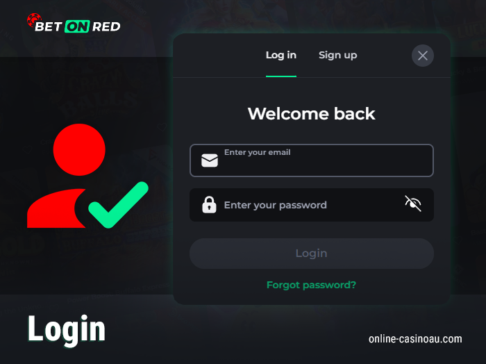 How to log in to your BetOnRed casino account - step-by-step guide