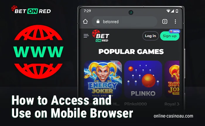 Play at BetOnRed Casino in your mobile browser