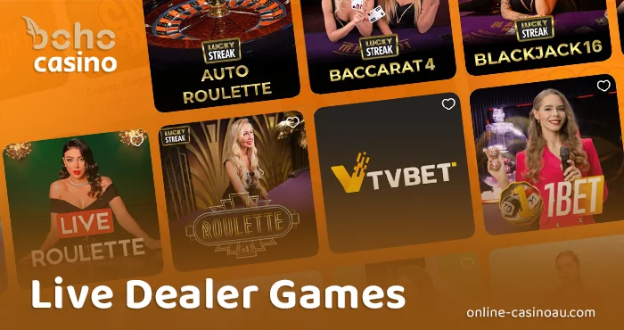 Play live games at Boho Casino - blackjack, baccarat and more