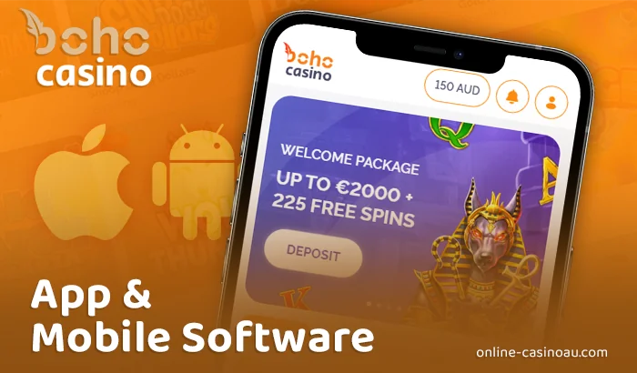 Play on the Boho Casino website via mobile devices - android and ios