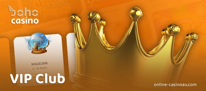 Participate in Boho Casino's VIP program for players