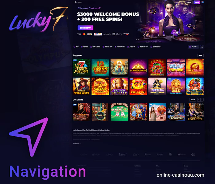 How to navigate the Lucky7even casino site