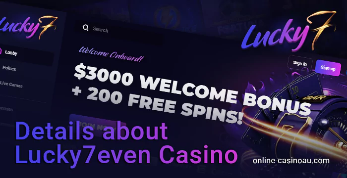 Review of lucky7even online casino for players from Australia