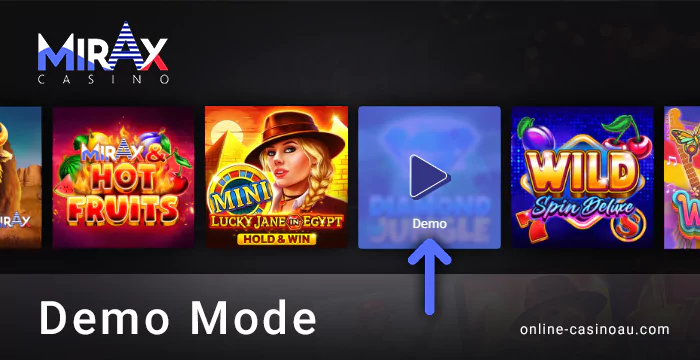 Play demo mode at Mirax Casino - how demo pokies work