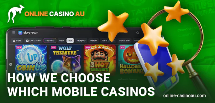 What criteria are used to evaluate mobile casinos