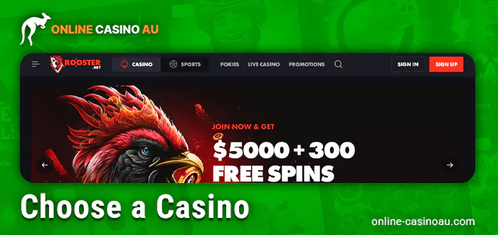 Choose an online casino to play for real money