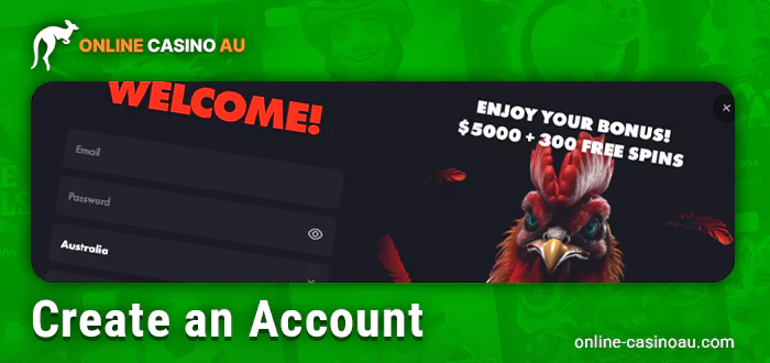 Create a new casino account to play for real money