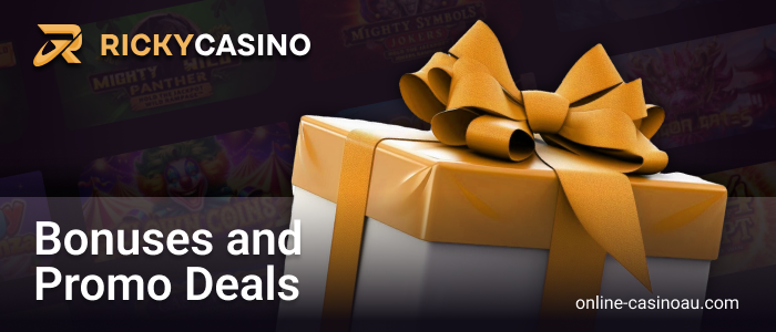 About bonus promotions for Ricky Casino players