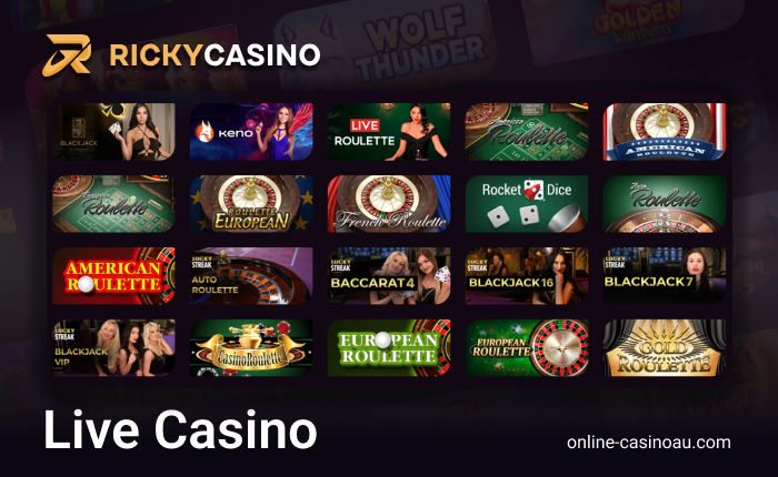 Play live games at Ricky Casino - live dealer games