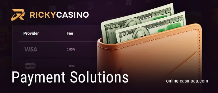 Payment systems for Australians at Ricky Casino