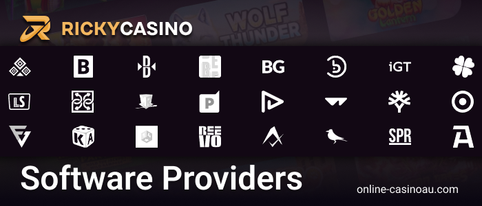 What software providers are available at Ricky Casino