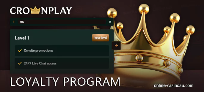 Participate in the Crownplay Casino loyalty program